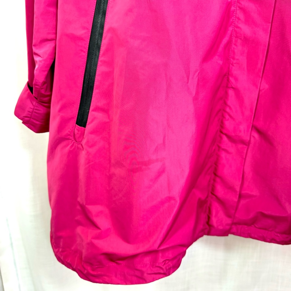 DKNY Donna Karan New York Water Resistant Swing Raincoat Magenta Pink Size S - Picture 8 of 14